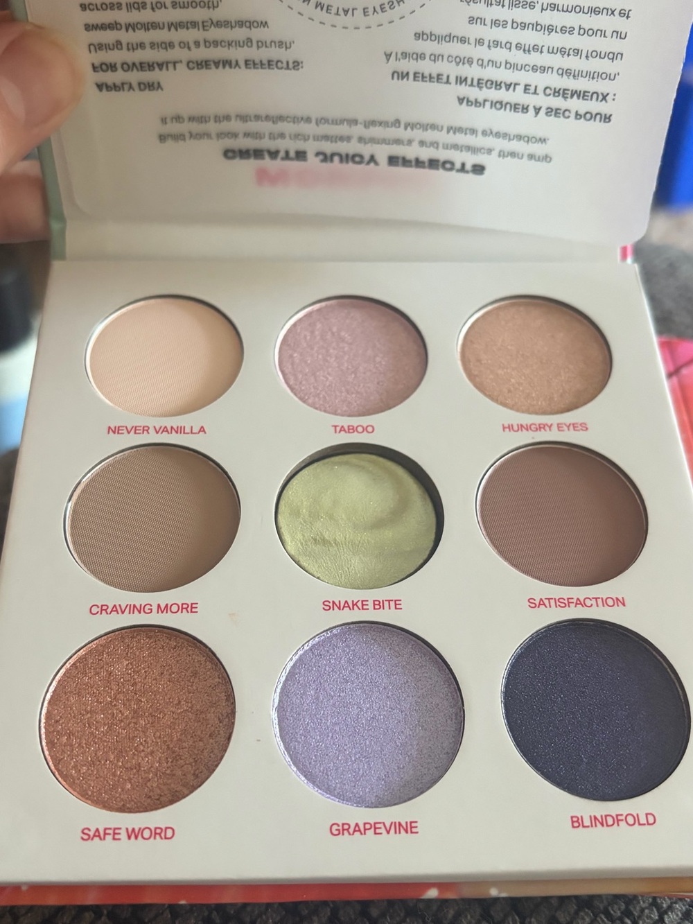 Morphe 9-Shade Palette — Beige, Pink, Bronze, Green, Lavender, Deep Plum